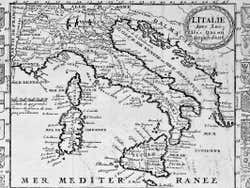 Old map of Italy